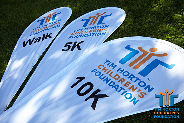 Tim Horton Children's Foundation Run/Walk 2015 flags